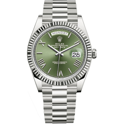 rolex day date olive green first copy