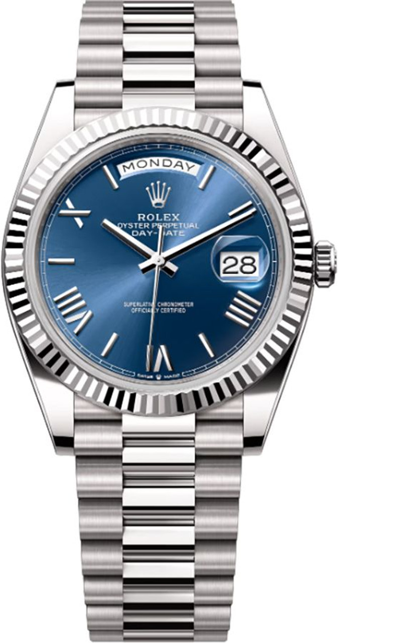 rolex day date blue first copy
