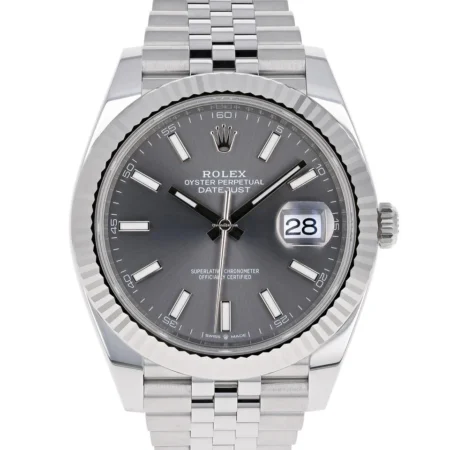 rolex datejust rhodium copy
