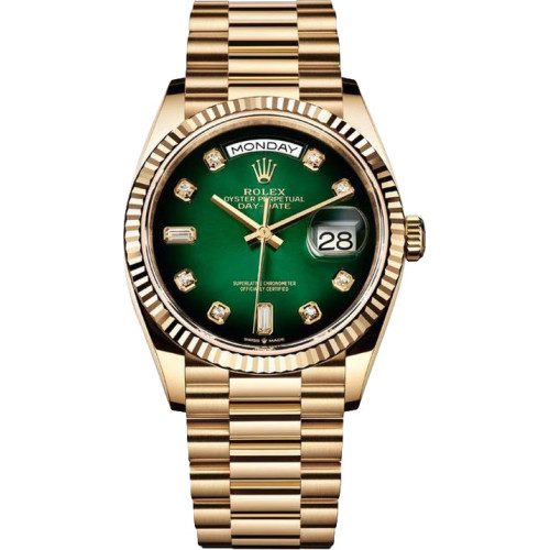Rolex Day Date Ombre Green 36mm Replica Watch